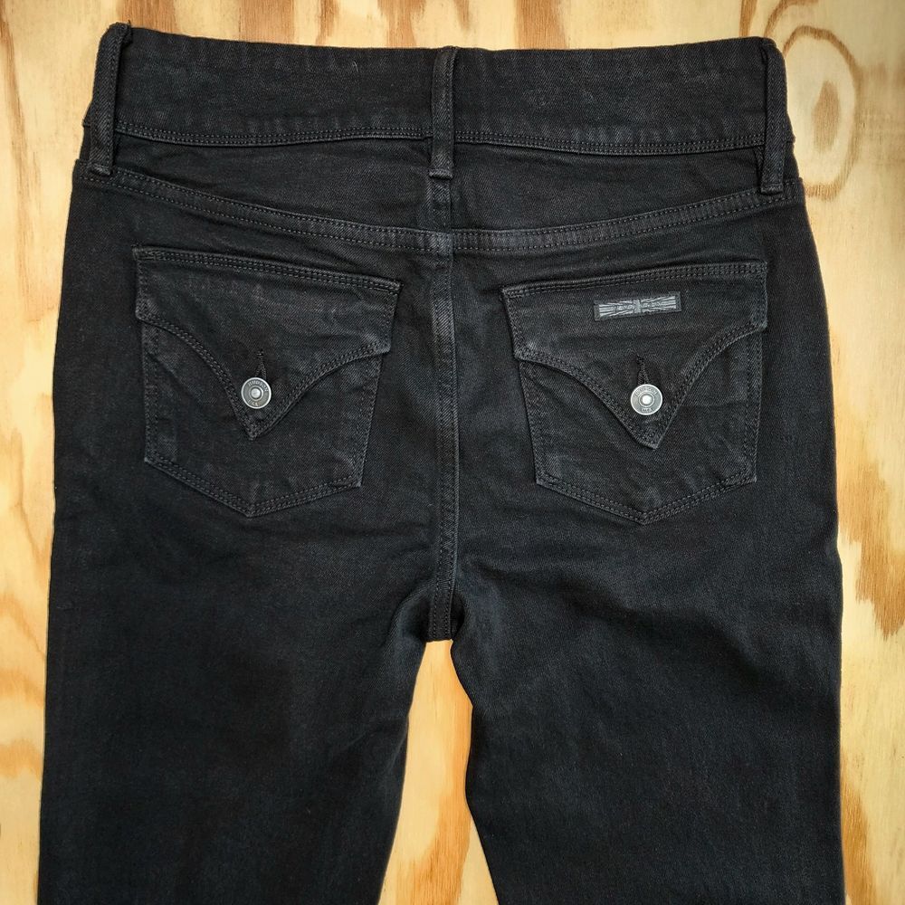 HUDSON Midrise Straight Leg Pitch Black Jeans Womens Size 4‎ (28x29) 1811754 - Picture 4 of 12